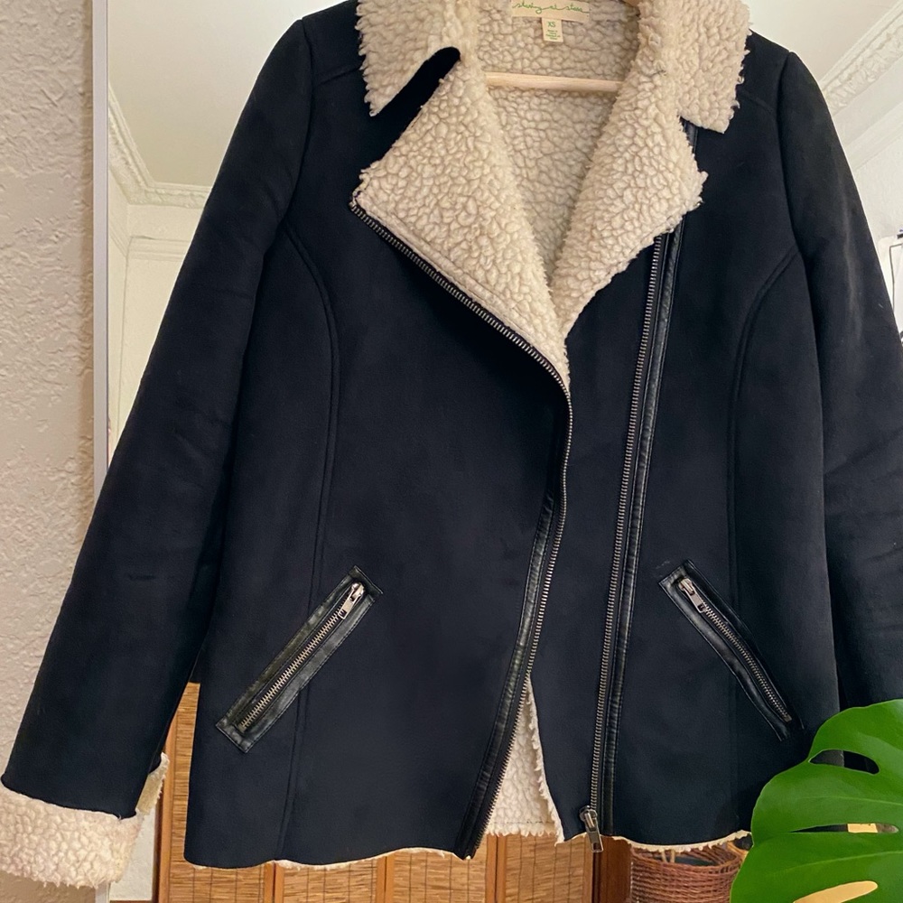 🍭SOLD🍭Staring At Stars sherpa moto jacket